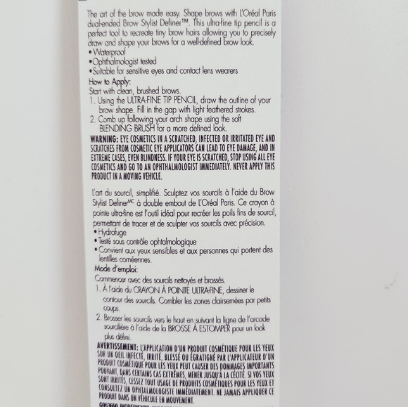 ⭐4/$15 Loreal Paris Brow Stylist Definer Waterproof Eyebrow Pencil Soft Black - Picture 3 of 12